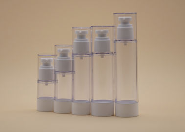 लक्जरी वायुहीन स्प्रे बोतल, पारदर्शी प्लास्टिक वायुहीन पंप की बोतलें