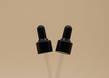 काले रंग के आवश्यक तेल ड्रॉपर मोटी दीवार ग्लास पिपेट के साथ विशेष चूची