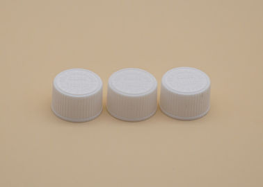 सफेद प्लास्टिक स्क्रू कैप्स 24 मिमी गर्दन के आकार के विरोधी फैलाने वाले विश्वसनीय प्रदर्शन