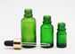 एल्युमिनियम ड्रॉपर के साथ त्वचा की देखभाल हरा रंग आवश्यक तेल ड्रॉपर की बोतलें