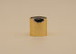 बॉडी लोशन के लिए चमकदार गोल्ड डिस्क टॉप कैप, बॉटल कैप क्लोजर 24 मिमी नेक