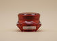 लाल हीरा आकार खाली कॉस्मेटिक बर्तन ABS प्लास्टिक कैप OEM डिजाइन उपलब्ध