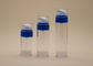 कॉस्मेटिक Refillable वायुहीन पंप की बोतलें ब्लू क्लोजर स्प्रेयर पंप