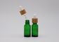 ग्रीन तेल 18 मिमी कॉस्मेटिक ग्लास ड्रॉपर बोतलों के साथ बांस ड्रॉपर प्रिंटिंग पिपेट