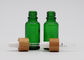 ग्रीन तेल 18 मिमी कॉस्मेटिक ग्लास ड्रॉपर बोतलों के साथ बांस ड्रॉपर प्रिंटिंग पिपेट