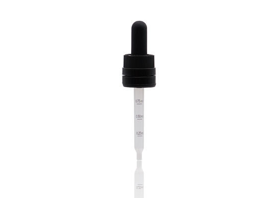 गुणवत्ता  Professional Tamper Evident Essential Oil Dropper 18/410 Prevent Liquid Leakage फैक्टरी