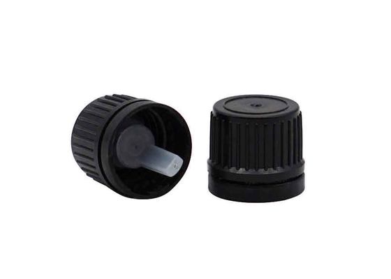 गुणवत्ता  18mm 20mm Black Plastic Tamper Evident Screw Cap For Bottles फैक्टरी