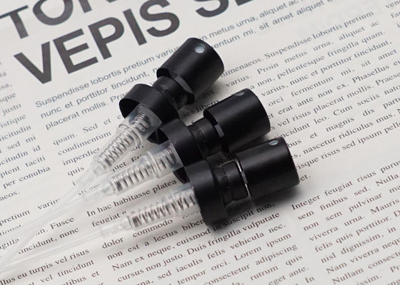 Fea15 परफ्यूम स्प्रे पंप एल्युमिनियम ब्लैक क्रिंप मिस्ट