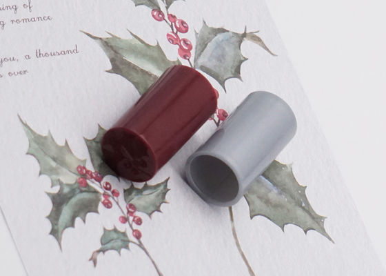 ग्रे ABS प्लास्टिक परफ्यूम बोतल कैप सिलेंडर Fea15 Lids पुश पुल