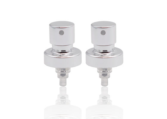 18/400 कॉस्मेटिक एल्यूमीनियम सिल्वर परफ्यूम पंप क्रिम्प स्प्रे कॉलर के साथ पंप