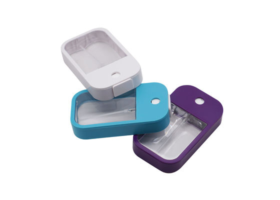 कार्ड प्लास्टिक 25ml मिनी हैंड सेनिटाइजर स्प्रे बोतलें