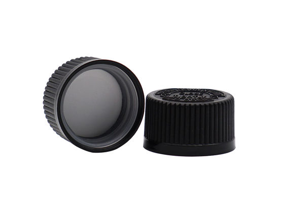 बोतलों के लिए प्लास्टिक स्क्रू सीआरसी चाइल्ड प्रूफ कैप 18 मिमी रिब्ड